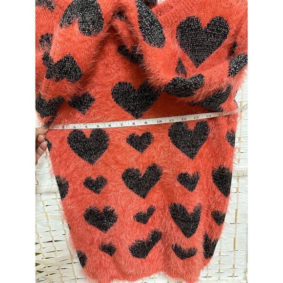 Pure Rebel Girl soft sweater with hearts size M - Picture 5 of 6